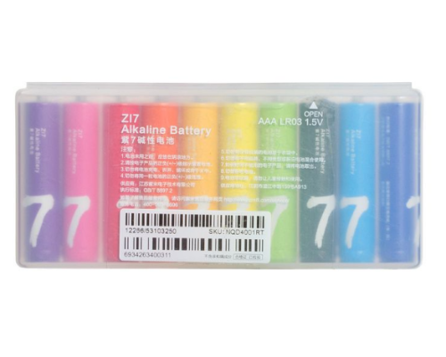 Батарейки Xiaomi Rainbow Zi7 (AAA) Alkaline 1.5V-S2 / LR03 (10 шт.) (AAA)