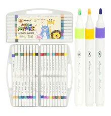 Маркер акриловий 36 кольорів A-911-36 у пластиковому боксі