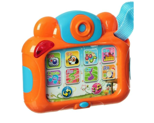 Музичний фотоапарат 7435(Orange) "Розумна камера", на батарейках, звук, підсвітка, 8 функцій, в слюд