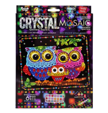 Креативна творчість "Crystal mosaic Сови" Danko Toys CRM-02-10, 6 форм елементів