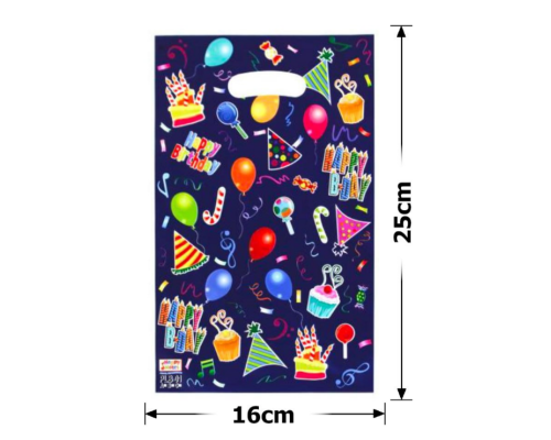 Пакет подарунковий 16*25см Happy Birthday, Мульт.герої ПЕ