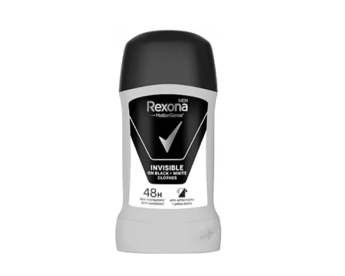 Дезодорант-антиперспірант для чоловіків Rexona Невидимий на чорному і білому стік, 50 мл