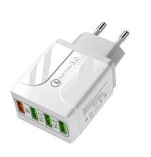 Зарядний пристрій 220В 3,5А 12Вт 5В USBx4 QC3.0 Quick Charger 34-2 7129