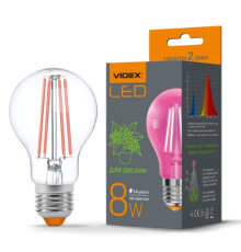 LED ЛАМПА VIDEX Filament 25883 A60FF 08W E27 1200K 220V (ФИТОЛАМПА)