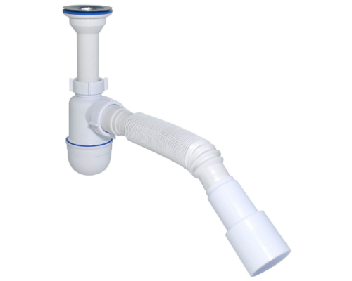 Сифон Waterstal А-32019 д/мийки 1 1/2″ ф40 з гнучкою трубою