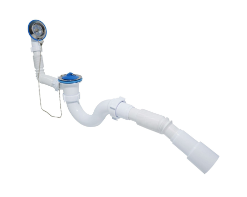 Сифон Waterstal А-40089 для ванни з перел. 1 1/2″, з гнучкою трубою