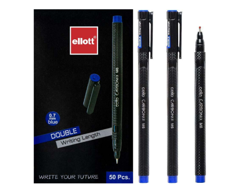 Ручка масляна "СARBONIX" Ellott CL-M6 синя