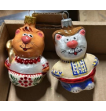 Скляна іграшка 1238 Кіт українець