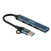 USB Hub LDNIO DS-64U USB-A+Type-C To USB3.0*1+USB2.0*3 (Сiрий)