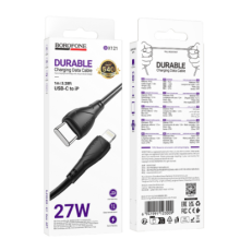 Кабель USB Borofone BX121 Type-C to Lightning PD27W (Чорний)