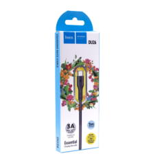Кабель USB Hoco DU26 Long 8mm Plug Type-C 3A (Чорний)