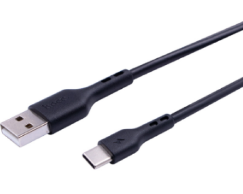 Кабель USB Hoco DU26 Long 8mm Plug Type-C 3A (Чорний)