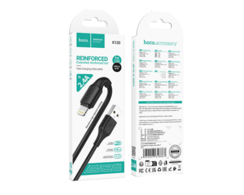 Кабель USB Hoco X120 Lightning 2.4A (Чорний)