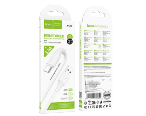 Кабель USB Hoco X120 Type-C 3A (Білий)