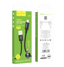Кабель USB Hoco X89 Wind Lightning 2.4A 1m (Чорний)