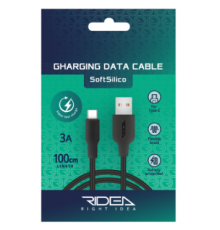 Кабель USB Ridea RC-M124 Soft Silico Type-C 3A (Чорний)