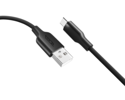 Кабель USB Ridea RC-M124 Soft Silico Type-C 3A (Чорний)