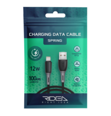 Кабель USB Ridea RC-M133 Spring 12W Lightning (Чорний)