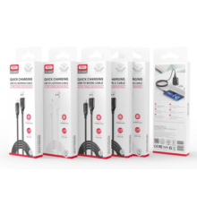 Кабель USB XO NB235 Zebra series Braided 2.4A Micro (Чорний)