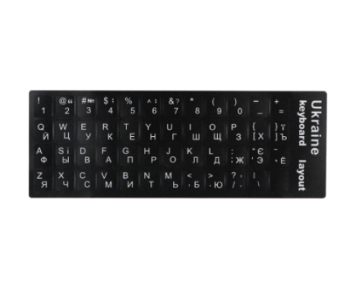 Наклейка на клавіатуру Ukraine (Чорний)