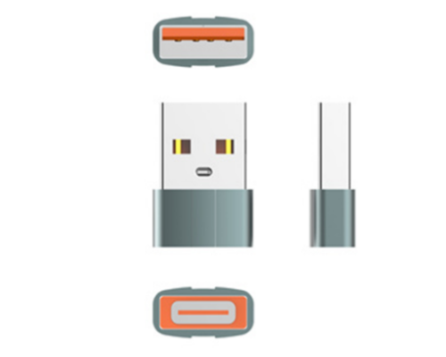 Перехідник LDNIO LC150 USB-A to Type-C (Сiрий)