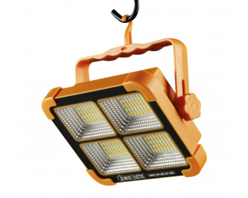 Прожектор на сонячній панелі +USB-C SMD LED 200W 1466Lm 6400K IP44
