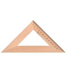 Трикутник 16 см дерев'яний (45*90*45)TD-1644