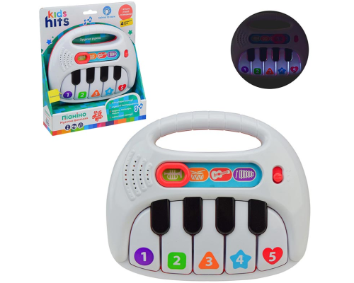 Орган Kids Hits арт. KH15/001укр. форми, кольори, цифри, 4 учбових режима,короб.25,6*21,9*6см