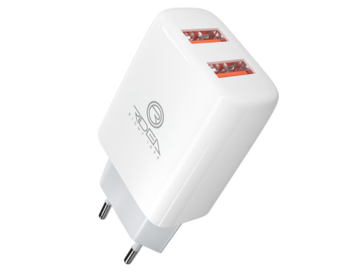 Мережевий Зарядний Пристрій 2USB 2.1 A Ridea RW-21011 Element Duo (Бiлий) Мережевий Зарядний Пристрій 2USB 2.1 A Ridea RW-21011 Element Duo (Бiлий)