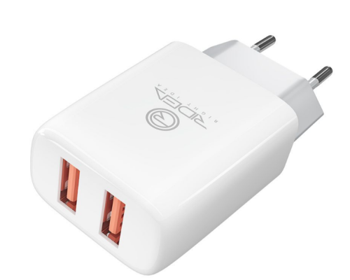 Мережевий Зарядний Пристрій 2USB 2.1 A Ridea RW-21011 Element Duo (Бiлий) Мережевий Зарядний Пристрій 2USB 2.1 A Ridea RW-21011 Element Duo (Бiлий)