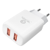 Мережевий Зарядний Пристрій 2USB 2.1 A Ridea RW-21011 Element Duo (Бiлий)