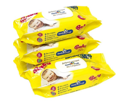Серветка волога 102шт/12 Handy Baby Antibac (арт.)