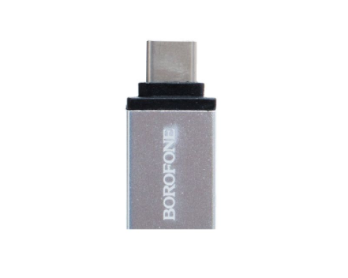 Перехідник Borofone BV3 OTG USB - Type-C (Сталевий)
