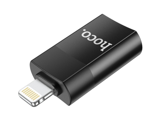Перехідник Hoco UA17 iP Male to USB female USB2.0 adapter (Чорний)