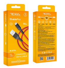 Кабель USB Ridea RC-ST74 StablePro Type-C 3A (Червоно-Чорний)