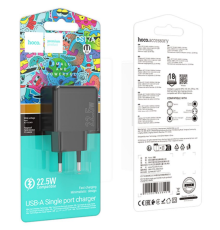 Мережевий Зарядний Пристрій Hoco CS17A 1USB Multi-Protocol 22.5W (Чорний)