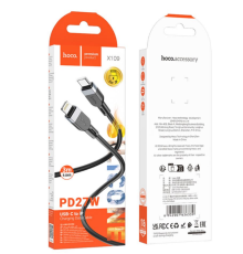 Кабель Hoco X109 Silicone Type-C to Lightning PD27W 3m (Чорний)