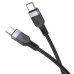 Кабель Hoco X109 Silicone Type-C to Type-C 60W 3m (Чорний)
