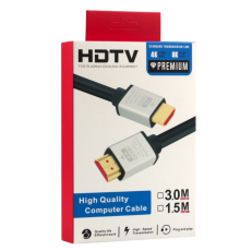 Кабель HDMI- HDMI 2.0V 1.5m 4K Premium (Чорний)