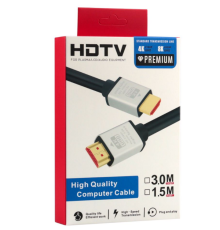 Кабель HDMI- HDMI 2.0V 3m 4K Premium (Чорний)