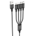 Кабель USB Hoco X76 4-in-1 IP+2Type-C+Micro 2A (Чорний)