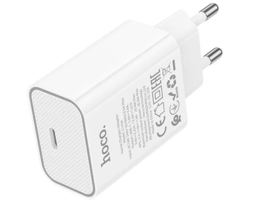 Мережевий Зарядний Пристрій Hoco C143A 1USB-C PD/QC 20W (Бiлий)