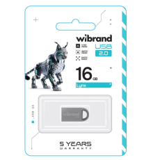 USB флеш-накопичувач Wibrand 16gb Lynx (Срібло)