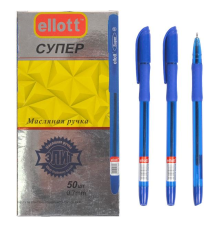 Ручка масляна "Ellott" ET2208-50 синя