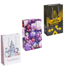 Пакет кольоровий середній "Новий Рік" 27х16х5 см 3026