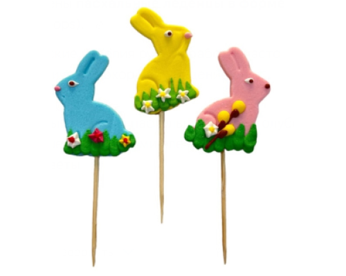 Великодня прикраса/кондитерський набір Великодні Зайці