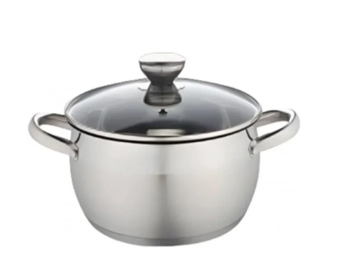 55865-18 Каструля "Lessner" з корозійностійкої сталі з кришкою 2,9л