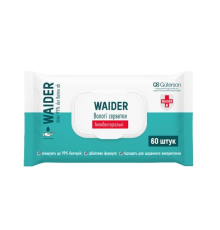 Серветки вологі Waider Антибактеріальна 60 шт (4820204703370)